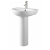 Prestige Kameo Slim Basin with Full Pedestal 500mm Wide - 1 Tap Hole