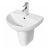 Prestige Kameo Slim Basin with Semi Pedestal 500mm Wide - 1 Tap Hole