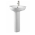 Prestige Kameo Slim Basin with Full Pedestal 450mm Wide - 1 Tap Hole