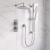 Prestige Kolt Thermostatic Concealed Shower Valve with Adjustable Slide Rail Kit and Fixed Head - Chrome | Thumbnail Image