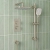 Prestige Kolt Thermostatic Concealed Shower Valve with Adjustable Slide Rail Kit and Fixed Head - Brushed Nickel | Thumbnail Image