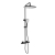Prestige Kolt Thermostatic Round Bar Shower Valve with Shower Kit and Fixed Head - Matt Black