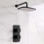 Prestige Kolt Thermostatic Concealed Shower Valve with Fixed Shower Head and Arm - Matt Black | Thumbnail Image