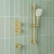 Prestige Kolt Thermostatic Concealed Shower Valve with Adjustable Slide Rail Kit - Brushed Brass | Thumbnail Image