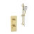 Prestige Kolt Thermostatic Concealed Shower Valve with Adjustable Slide Rail Kit - Brushed Brass | Thumbnail Image