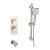 Prestige Kolt Thermostatic Concealed Shower Valve with Adjustable Slide Rail Kit - Brushed Nickel | Thumbnail Image