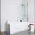 Prestige Koncept Round Top Bath Screen 1400mm H x 780mm W - 6mm Glass | Thumbnail Image