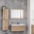 Prestige Kore Bathroom Mirror 800mm H x 500mm W - Sonoma Oak