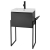 Prestige Kore Floor Standing 1-Drawer Vanity Unit with Basin 500mm Wide and Frame
