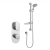 Prestige Logik Option 1 Thermostatic Concealed Shower Valve with Adjustable Slide Rail Kit - Chrome | Thumbnail Image
