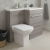 Prestige Matrix Right Handed 2 Drawer Combination Unit with L Shape Basin 1100mm Wide - Silver Oak | Thumbnail Image