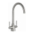 Prestige Mono Kitchen Sink Mixer Tap Dual Handle - Brushed Steel