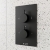 Prestige Nero Round Option 5 Thermostatic Concealed Shower Valve with Handshower and Fixed Head - Matt Black | Thumbnail Image