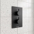 Prestige Nero Round Option 3 Thermostatic Concealed Shower Valve with Adjustable Slide Rail Kit - Matt Black | Thumbnail Image