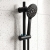 Prestige Nero Round Option 3 Thermostatic Concealed Shower Valve with Adjustable Slide Rail Kit - Matt Black | Thumbnail Image