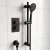 Prestige Nero Round Option 3 Thermostatic Concealed Shower Valve with Adjustable Slide Rail Kit - Matt Black | Thumbnail Image