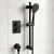 Prestige Nero Round Option 3 Thermostatic Concealed Shower Valve with Adjustable Slide Rail Kit - Matt Black | Thumbnail Image