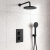 Prestige Nero Round Option 5 Thermostatic Concealed Shower Valve with Handshower and Fixed Head - Matt Black | Thumbnail Image