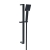 Prestige Nero Square Option 4 Thermostatic Concealed Shower Valve with Adjustable Slide Rail Kit and Fixed Head - Matt Black
