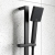 Prestige Nero Square Option 3 Thermostatic Concealed Shower Valve with Adjustable Slide Rail Kit - Matt Black | Thumbnail Image