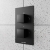 Prestige Nero Square Option 5 Thermostatic Concealed Shower Valve with Handshower and Fixed Head - Matt Black | Thumbnail Image
