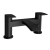 Prestige Nero Curve Bath Filler Tap Pillar Mounted - Matt Black
