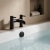 Prestige Nero Round Bath Filler Tap - Matt Black | Thumbnail Image