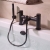 Prestige Nero Round Bath Shower Mixer Tap with Shower Kit - Matt Black | Thumbnail Image