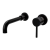 Prestige Nero Round Basin Mixer Tap Wall Mounted - Matt Black | Thumbnail Image