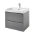 Prestige Note 2-Drawer Wall Hung Vanity Unit with Basin 600mm Wide - Matt Grey | Thumbnail Image