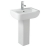 Prestige Options 600 Basin & Full Pedestal 550mm Wide 1 Tap Hole