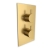 Prestige Ottone Thermostatic Concealed Shower Valve with Fixed Shower Head and Arm - Brushed Brass | Thumbnail Image