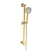 Prestige Ottone Thermostatic Concealed Shower Mixer with Adjustable Slide Rail Kit + Fixed Shower Head - Brushed Brass | Thumbnail Image
