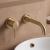 Prestige Ottone Basin Mixer Tap Wall Mounted - Brushed Brass | Thumbnail Image