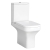 Prestige Ozone Square Rimless Open Back Close Coupled Toilet with Push Button Cistern - Soft Close Seat | Thumbnail Image