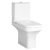 Prestige Ozone Square Rimless Open Back Close Coupled Toilet with Push Button Cistern - Premium Soft Close Seat | Thumbnail Image
