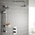 Prestige Plan Option 3 Thermostatic Concealed Shower Valve with Adjustable Slide Rail Kit and Fixed Head - Chrome