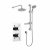 Prestige Plan Option 3 Thermostatic Concealed Shower Valve with Adjustable Slide Rail Kit and Fixed Head - Chrome