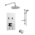 Prestige Plan Thermostatic Twin Round Push Button Concealed Mixer Shower with Shower Kit Round Head | Thumbnail Image