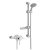 Prestige Plan Option 4 Thermostatic Exposed Shower Valve with Adjustable Slide Rail Kit - Chrome