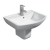 Prestige Pure Basin with Semi Pedestal 550mm Wide 1 Tap Hole