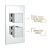 Prestige Pure Option 3 Thermostatic Concealed Shower Valve with Adjustable Slide Rail Kit and Fixed Head - Chrome | Thumbnail Image