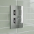 Prestige Pure Option 3 Thermostatic Concealed Shower Valve with Adjustable Slide Rail Kit and Fixed Head - Chrome | Thumbnail Image
