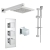 Prestige Pure Option 6 Thermostatic Concealed Shower Valve with Adjustable Slide Rail Kit and Fixed Head - Chrome | Thumbnail Image