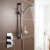 Prestige Pure Option 1 Thermostatic Concealed Shower Valve with Adjustable Slide Rail Kit - Chrome