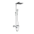 Prestige Pure Thermostatic Bar Shower Mixer with Rigid Riser Kit and Bath Filler Spout - Chrome