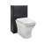 Prestige Purity Nero Back to Wall WC Toilet Unit 830mm High x 505mm Wide - Matt Black | Thumbnail Image