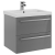 Prestige Purity 2-Drawer Wall Hung Vanity Unit with Mid Depth Ceramic Basin 600mm Wide - Storm Grey Gloss