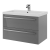 Prestige Purity 2-Drawer Wall Hung Vanity Unit with Mid Depth Ceramic Basin 800mm Wide - Storm Grey Gloss
