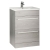 Prestige Purity 2-Drawer Floor Standing Vanity Unit with Mid Depth Ceramic Basin 600mm Wide - Silver Oak | Thumbnail Image